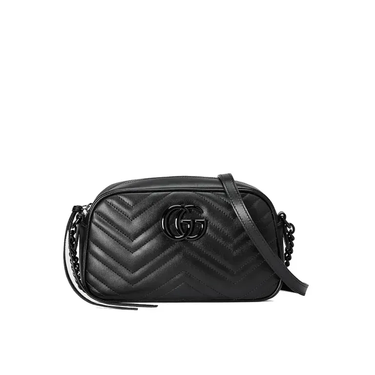 Маленькая сумка на плечо GG Marmont Gucci Black - фото 1