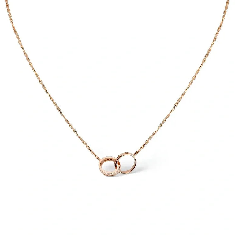 Кулон Cartier Love, semi-paved Man Rose Gold - фото 1