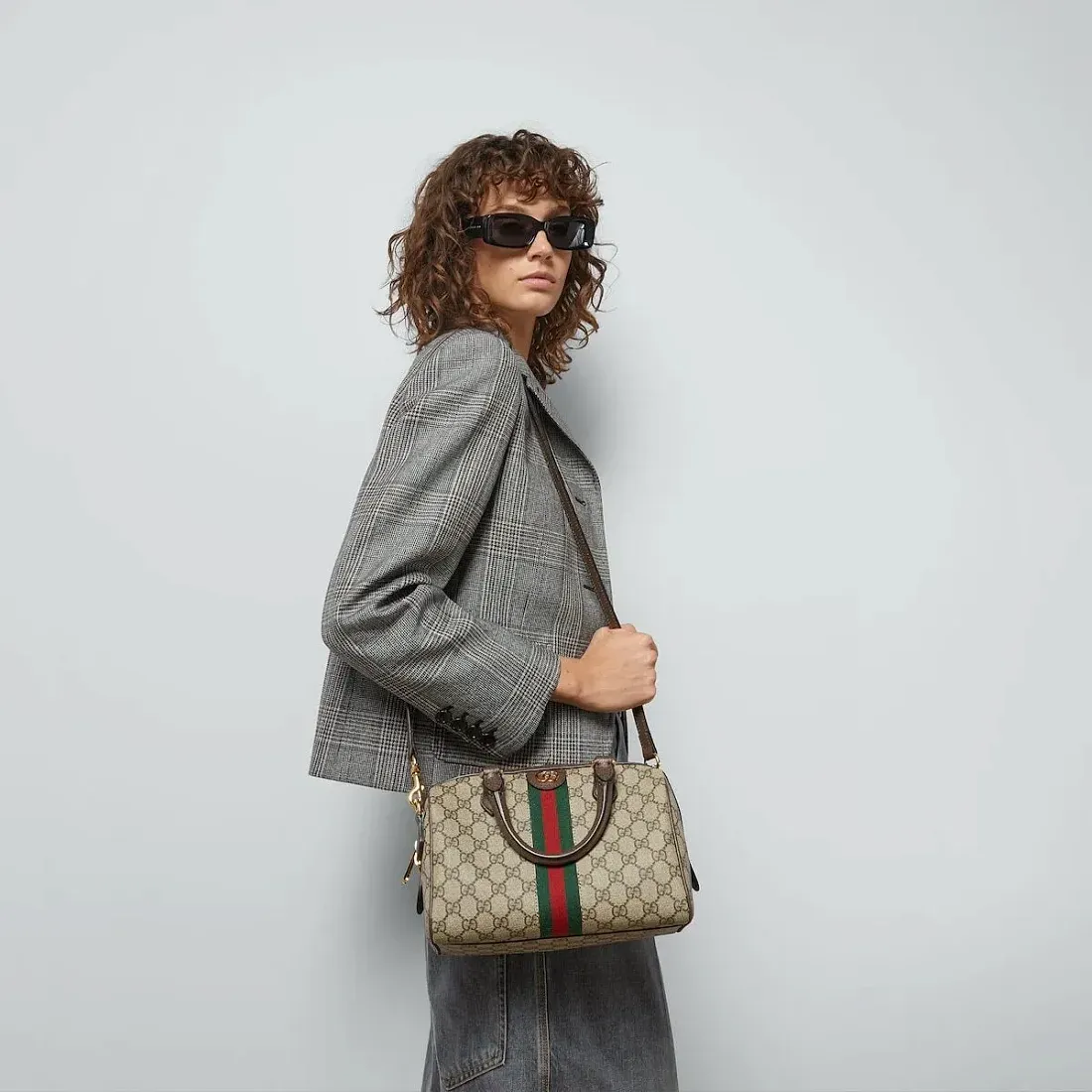 Gucci Маленькая сумка Ophidia с верхней ручкой - фото 2