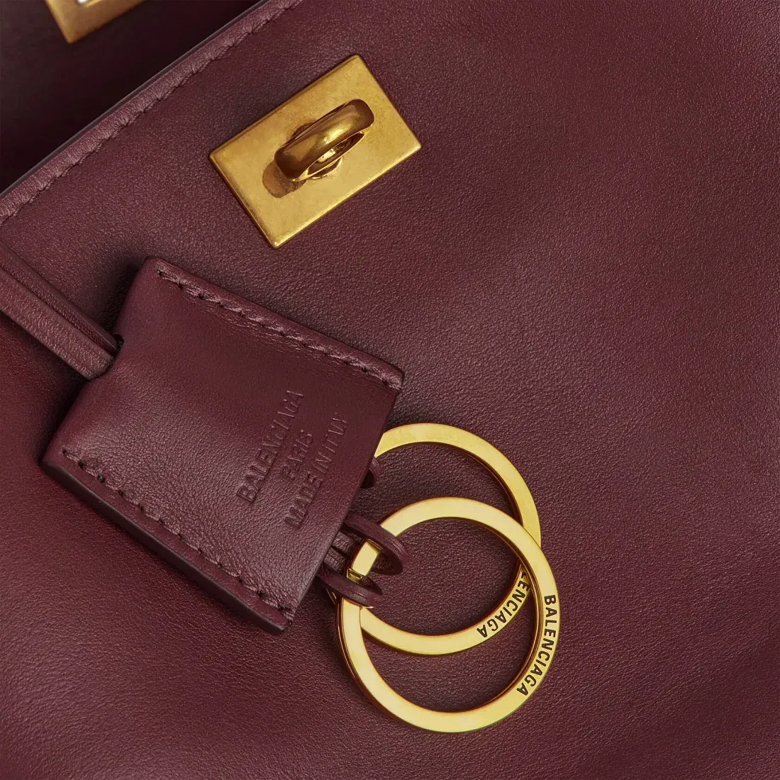 Balenciaga Сумка Rodeo мини формата Dark Burgundy - фото 7
