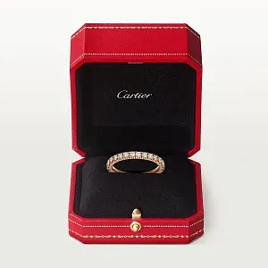 Cartier Обручальное кольцо с бриллиантовым паве Etincelle de 2 мм Rose Gold - фото 4