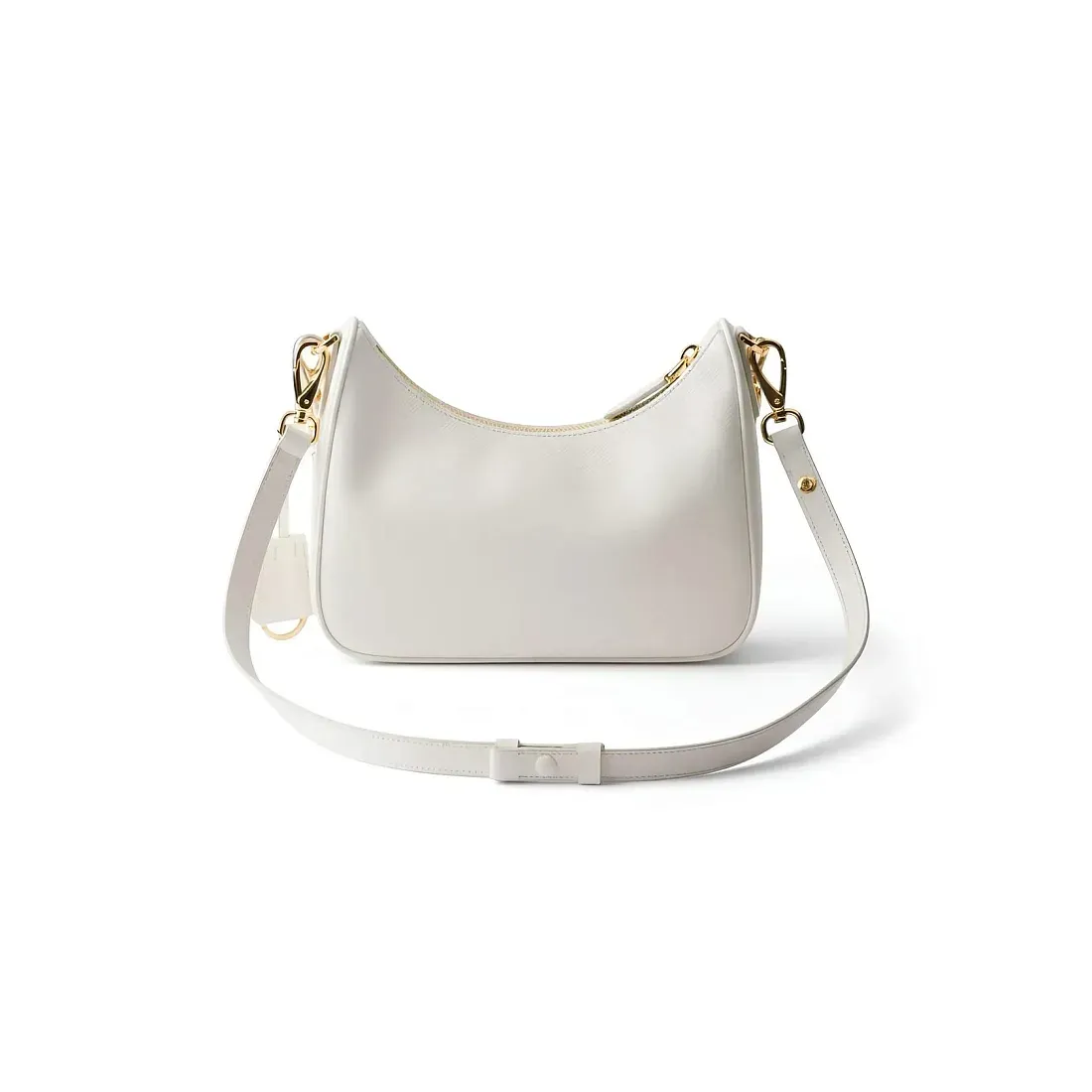 Prada Мини-сумка из сафьяновой кожи Re-Edition White - фото 2