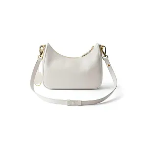 Prada Мини-сумка из сафьяновой кожи Re-Edition White - фото 2