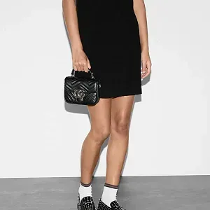 Gucci Мини-сумка на плечо GG Marmont Black - фото 2