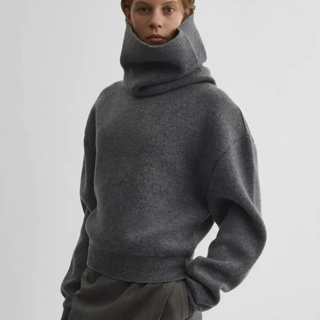 Phoebe Philo Пуловер с воротником-воронкой - фото 4