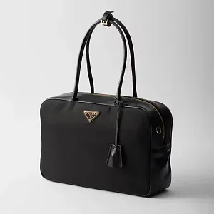Prada Большая сумка с верхними ручками из Re-Nylon и кожи с замком - фото 3