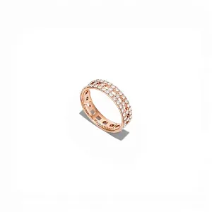 Tiffany & Co. Обручальное кольцо T True Wide Ring in Rose Gold with Pave Diamonds - фото 3