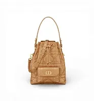 Dior Сумка Bucket Caro Small Light Gold - фото 1