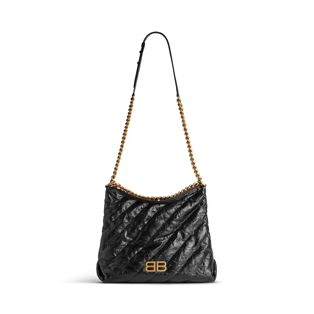 Balenciaga Сумка Crush Hobo Quilted in Black среднего формата - фото 6