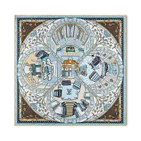 Louis Vuitton Платок-каре Maison De Famille 90 Blue - фото 1