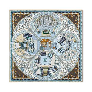 Louis Vuitton Платок-каре Maison De Famille 90 Blue - фото 1
