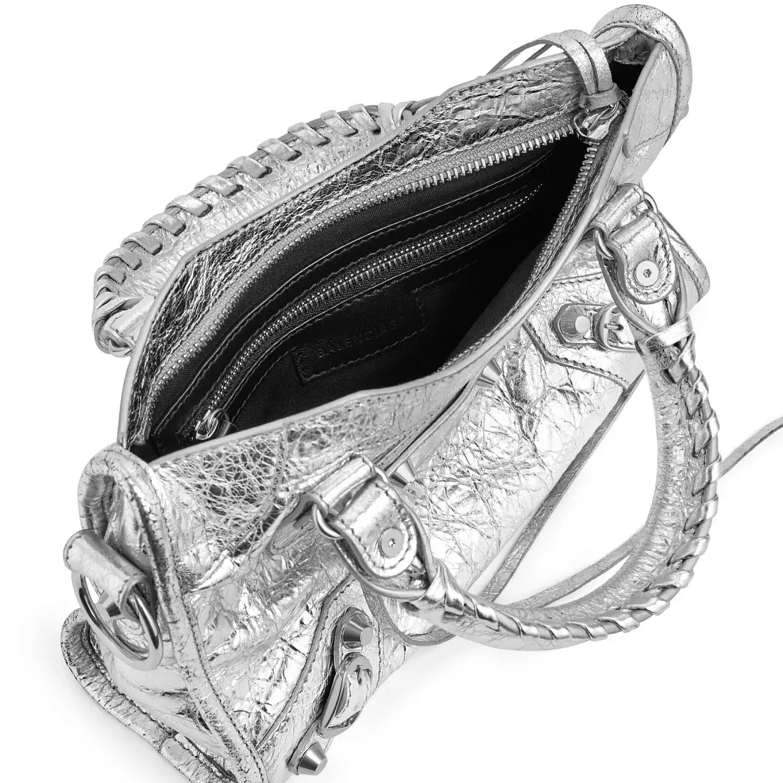 Balenciaga Сумка Hourglass Metallized мини формата - фото 5