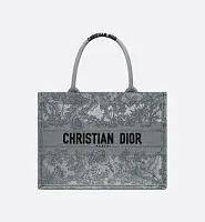 Dior Сумка Book Tote Or среднего формата Silver Metallic - фото 1