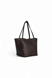 The Row Сумка Park Tote Three Stitch Black из кожи Dark Brown / Ecru - фото 3