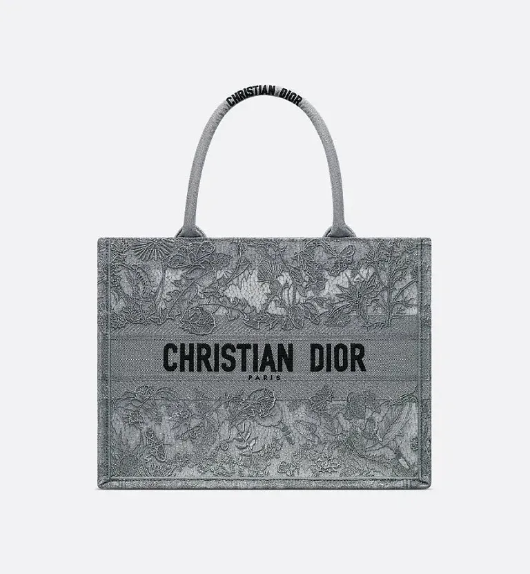 Сумка Dior Book Tote Or среднего формата Dior Silver Metallic - фото 1