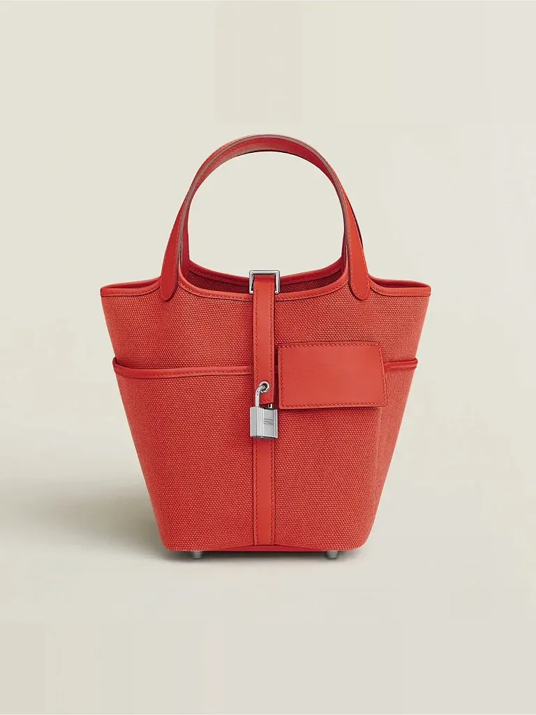 Сумка Picotin 18 Cargo Orange Field Goeland Swift Palladium Hardware Hermes - фото 1
