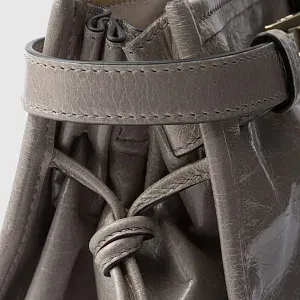 Prada Большая кожаная сумка Pewter - фото 6