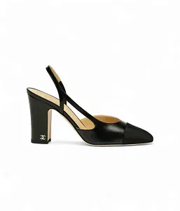 Chanel Кожаные слингбэки Black - фото 1