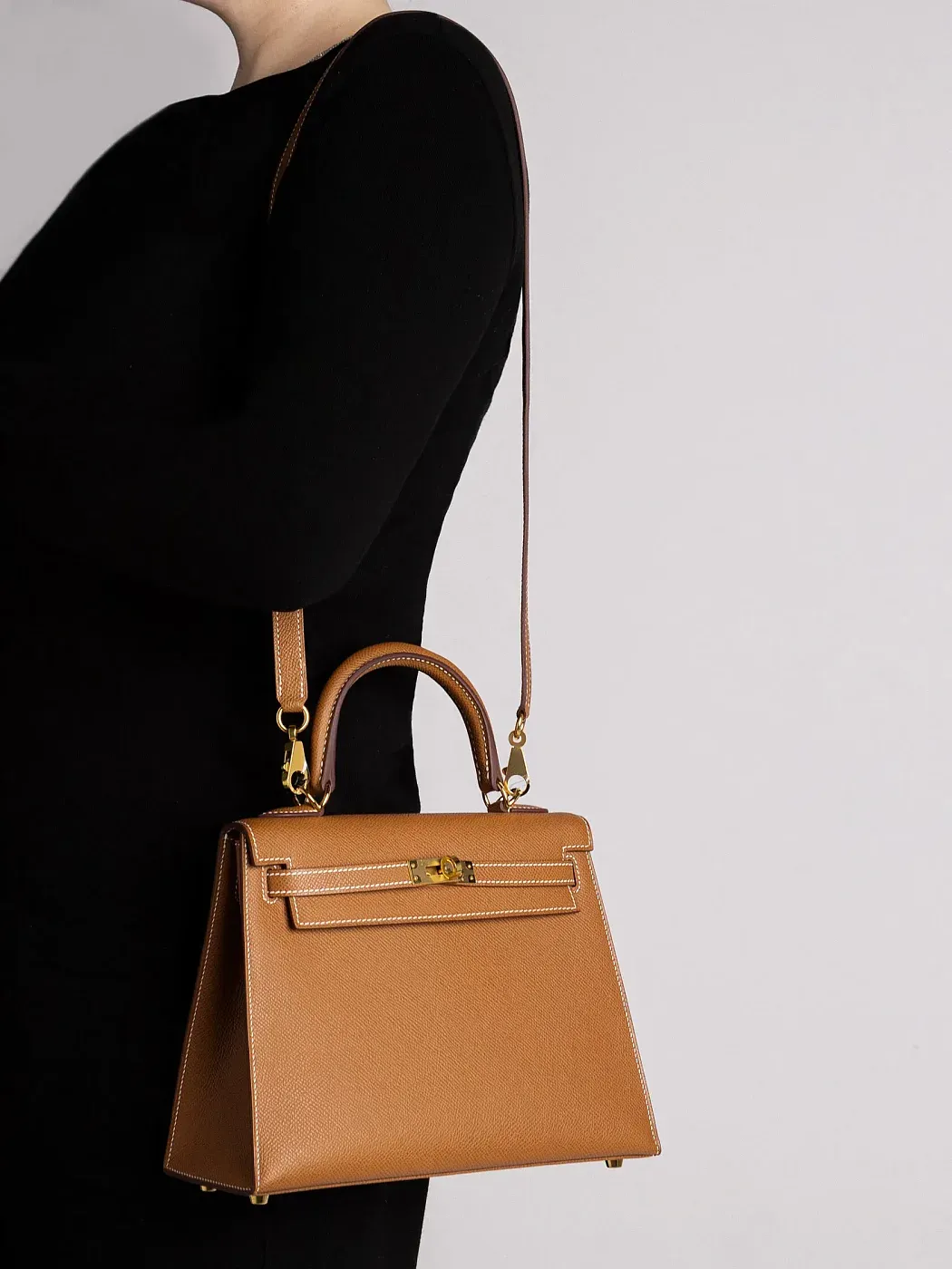 Hermès Сумка Sellier Kelly 25 Gold Epsom Gold Hardware - фото 6