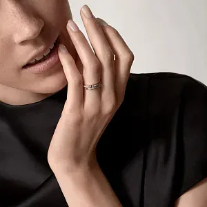 Cartier Обручальное кольцо Maillon Panthere Two Rows с бриллиантовым паве - фото 2