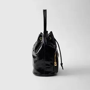 Prada Сумка Duet из лакированной кожи naplak Black - фото 4