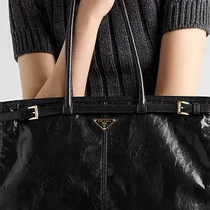 Prada Сумка большого размера из кожи Black - фото 6