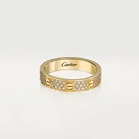 Cartier Обручальное кольцо Love с бриллиантовым паве Yellow Gold - фото 1
