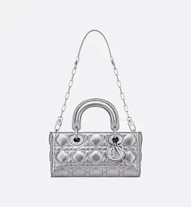 Dior Сумка Lady D-Joy silver-tone metallic маленького формата - фото 6
