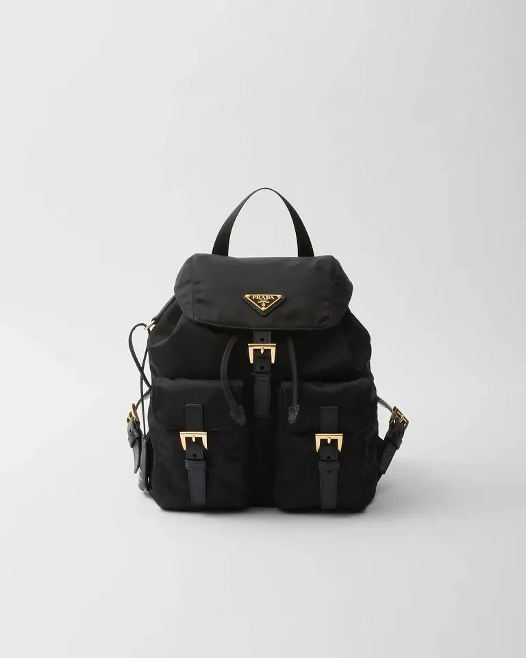 Маленький рюкзак Prada Re-Edition 1978 из нейлона Re-Nylon Black - фото 1