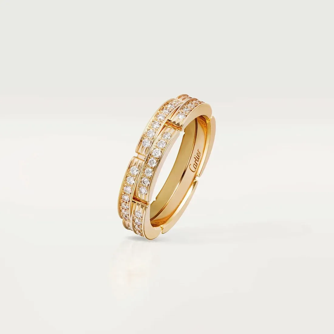 Cartier Обручальное кольцо Maillon Panthere Two Rows с бриллиантовым паве - фото 3
