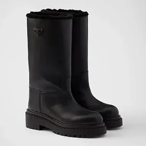 Prada Сапоги из кожи и овчины - фото 1