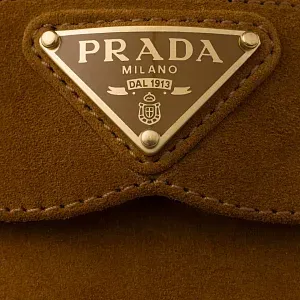 Prada Мюли из замши теленка и овчины Cognac - фото 6