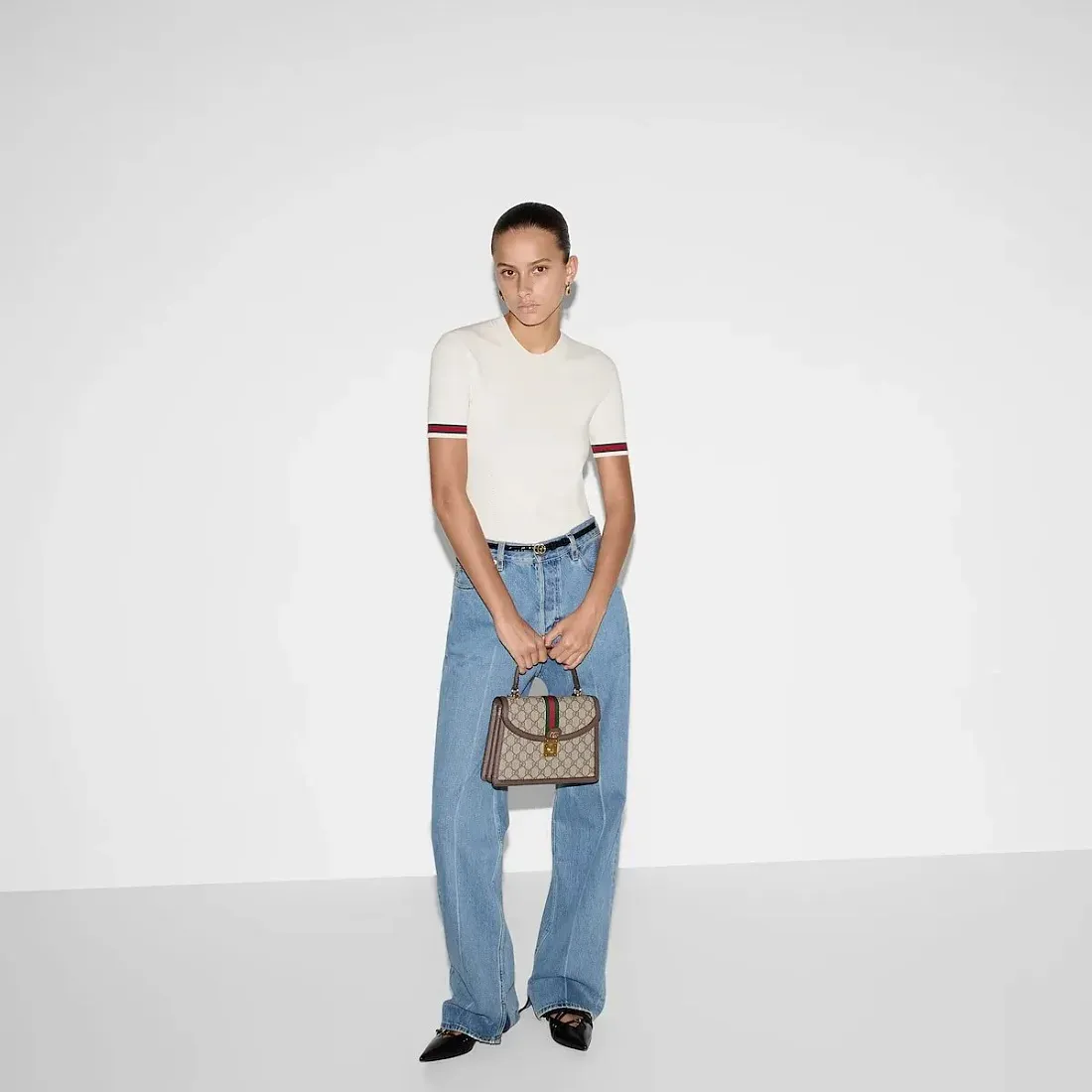 Gucci Маленькая сумка с верхней ручкой Ophidia - фото 2