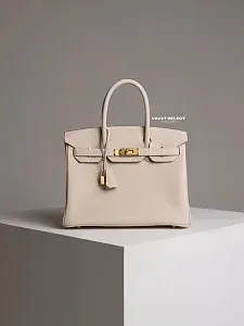 Hermès Сумка Birkin 30 Craie Togo Gold Hardware - фото 1