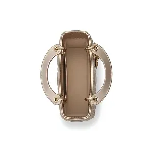 Dior Сумка Lady metallic pale gold-tone мини-формата - фото 4
