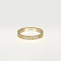 Cartier Кольцо Love маленькая модель c бриллиантовым паве Yellow Gold - фото 1