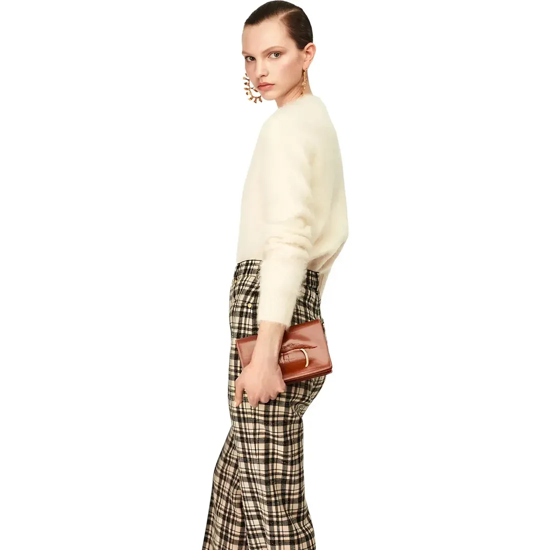 Schiaparelli Клатч Pochette Chaine Bouche Moulee Marron - фото 2