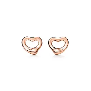 Tiffany & Co. Серьги Elsa Peretti Open Heart Earrings Rose Gold - фото 1