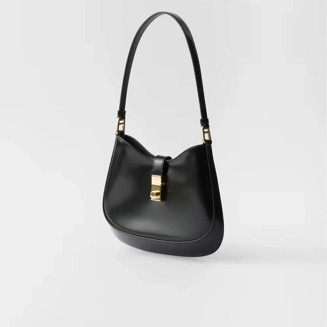 Prada Сумка Cleo из лакированной кожи с застежкой-клапаном - фото 2
