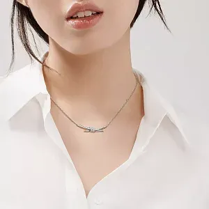 Tiffany & Co. Подвеска Knot Pendant with Diamonds White Gold - фото 2