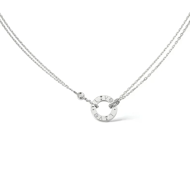 Кулон Cartier Love, 2 diamonds White Gold - фото 1