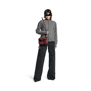 Balenciaga Сумка Rodeo мини формата Dark Burgundy - фото 8