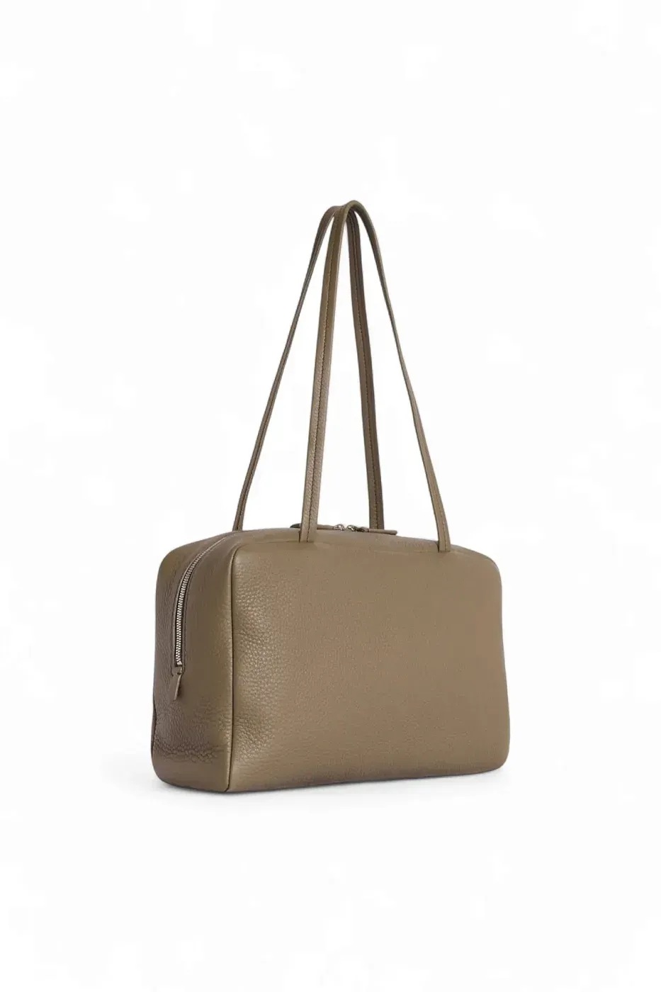 The Row Сумка Astra Bowling Deep Brown из кожи Smoked Taupe - фото 3
