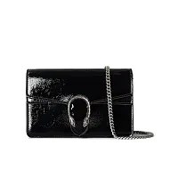 Gucci Мини-сумка Dionysus Black Patent - фото 1