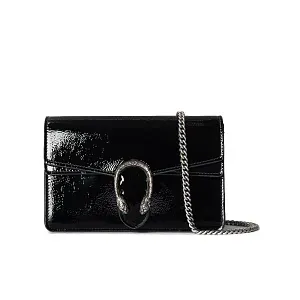 Gucci Мини-сумка Dionysus Black Patent - фото 1