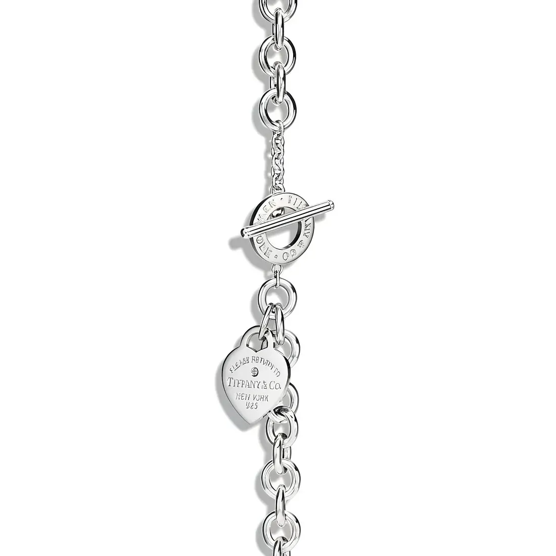 Tiffany & Co. Браслет Heart-shaped plaque bracelet in 925 sterling silver and diamond Medium - фото 3