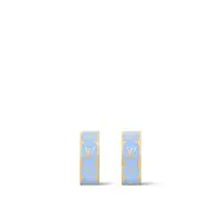 Louis Vuitton Серьги Nanogram Enamel Light Blue - фото 1