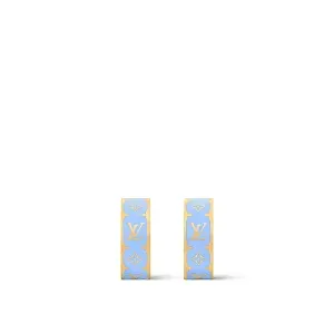 Louis Vuitton Серьги Nanogram Enamel Light Blue - фото 1