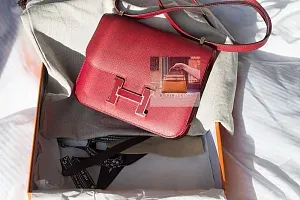 Hermès Constance 18 Rouge Grenade Epsom Rouge Grenade Hardware - фото 2