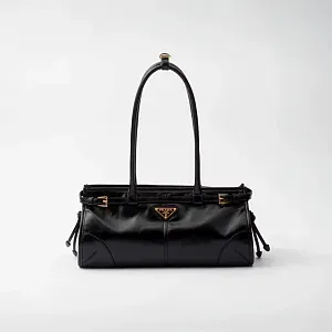 Prada Средняя кожаная сумка Black - фото 1